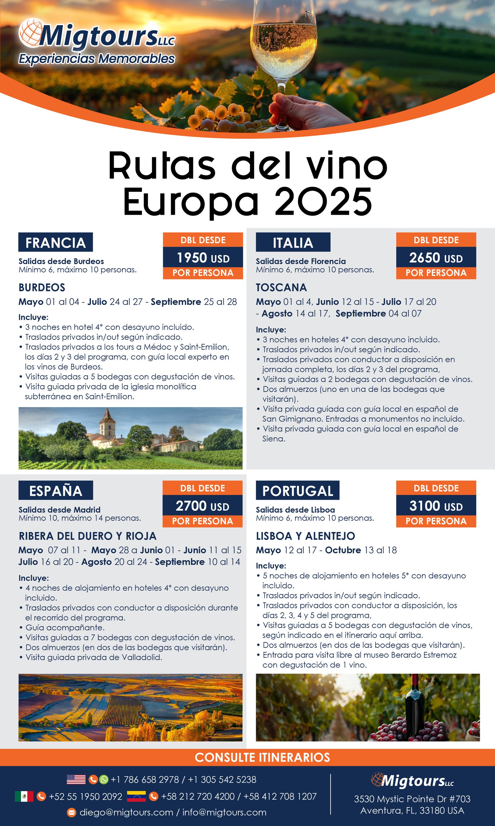 Rutas del Vino en Europa 2025