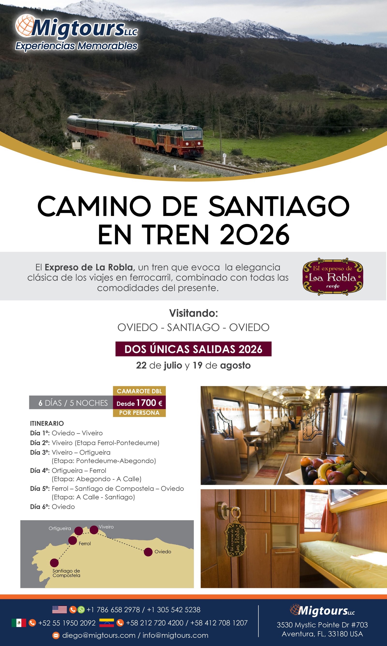 LA RUTA DEL PEREGRINO 2026 - Camino de Santiago en Tren