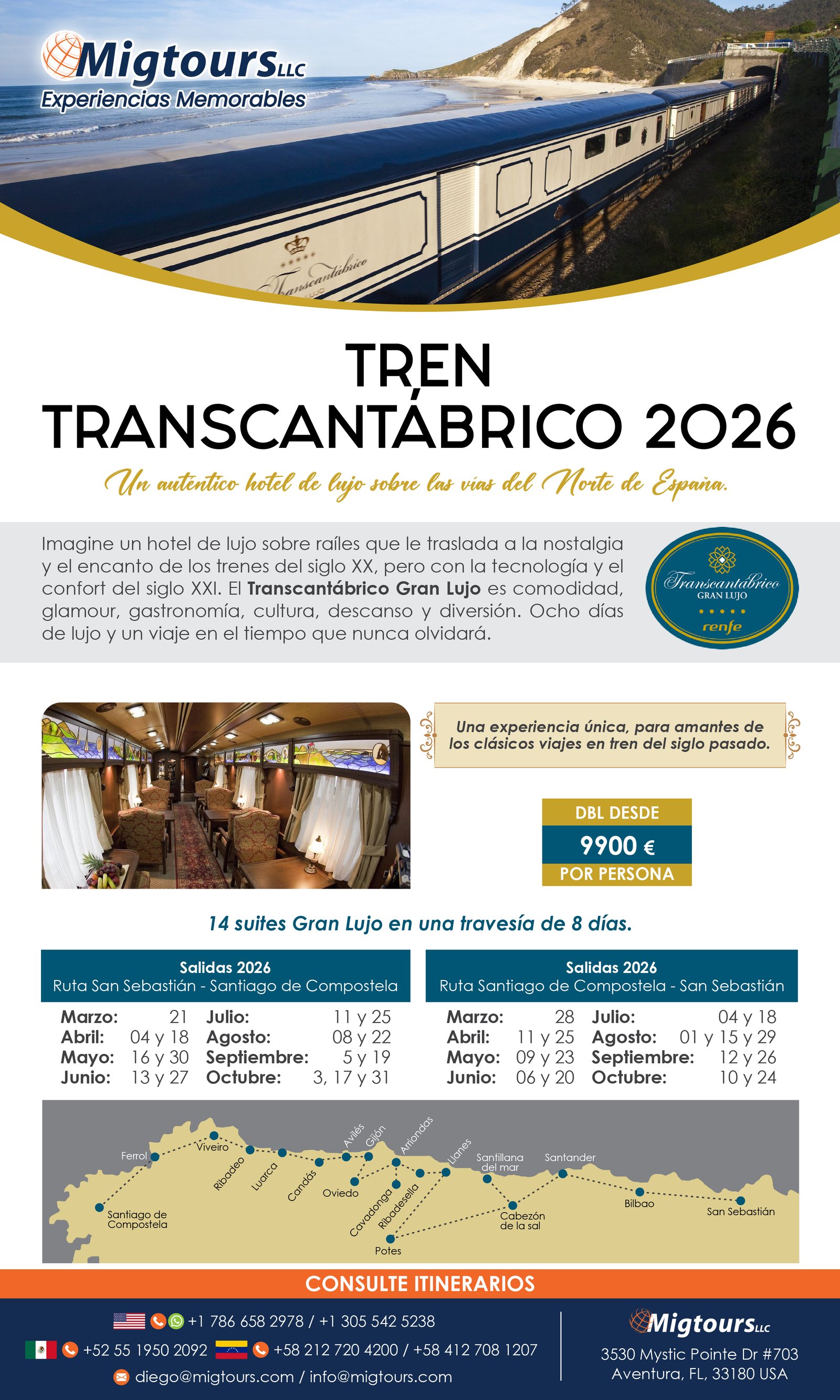 TREN TRANSCANTÁBRICO -  Gran Lujo